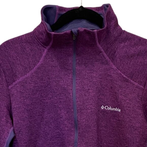 Columbia Omni-Heat Reflective ¼ Zip Pullover Purple Wicking Gorpcore Hiking-XL - Picture 3 of 13